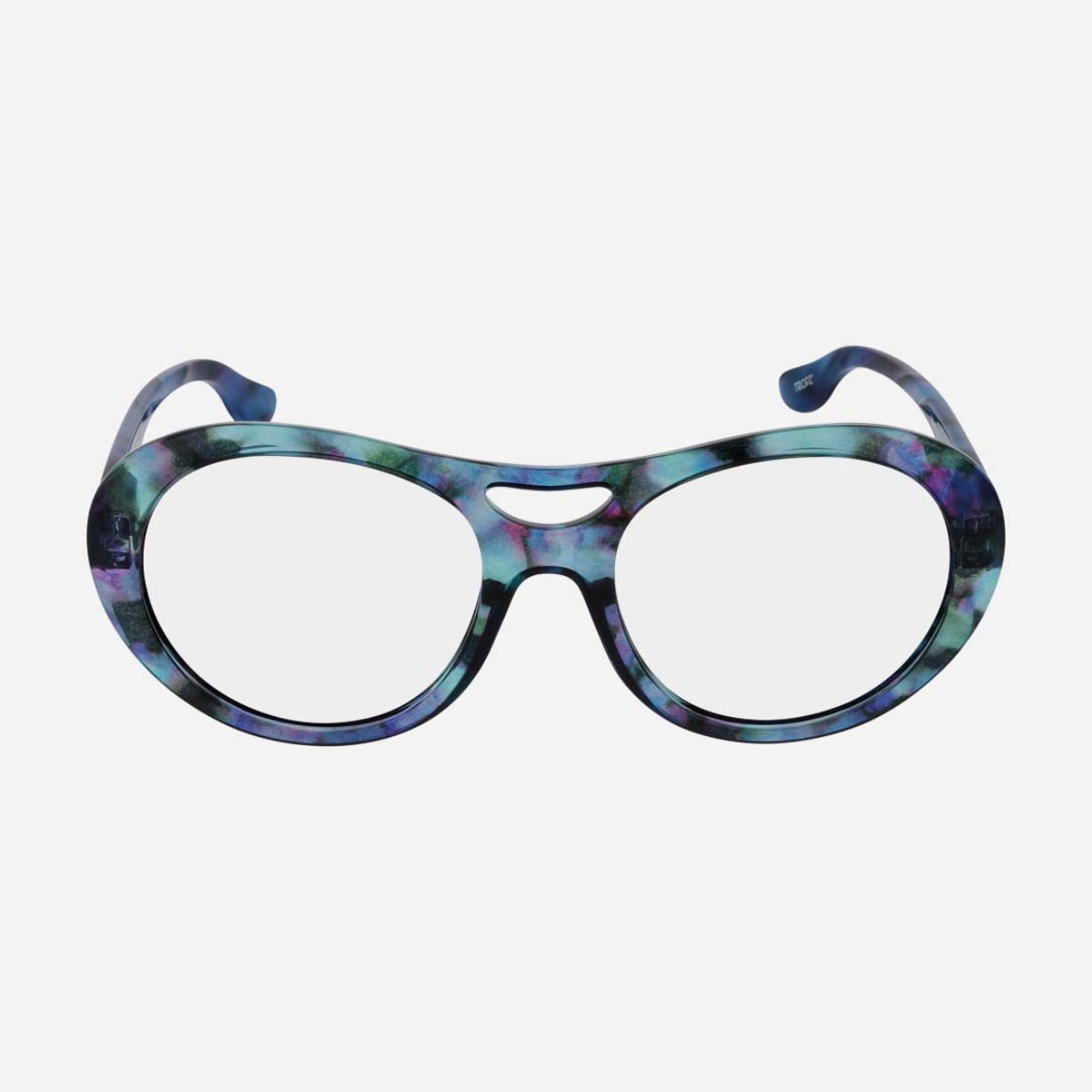 Lunettes de lecture aviateur TROPZ T52 Mirage, monture effet écaille bleu, vert et violet, modèle femme
