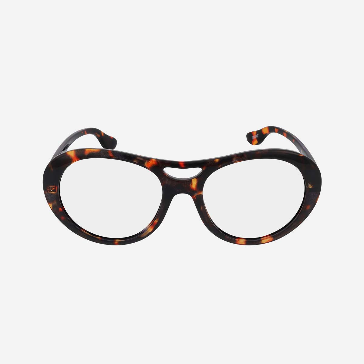 Lunettes de lecture aviateur TROPZ T52 Turtle, monture écaille marron et ambrée, modèle femme