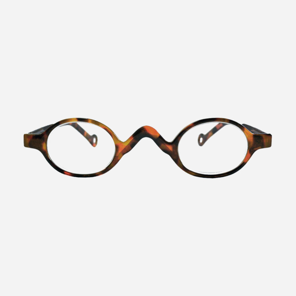 Lunettes de lecture bout de nez mixtes, monture légère et compacte.
Unisex half-eye reading glasses with a lightweight, compact frame.