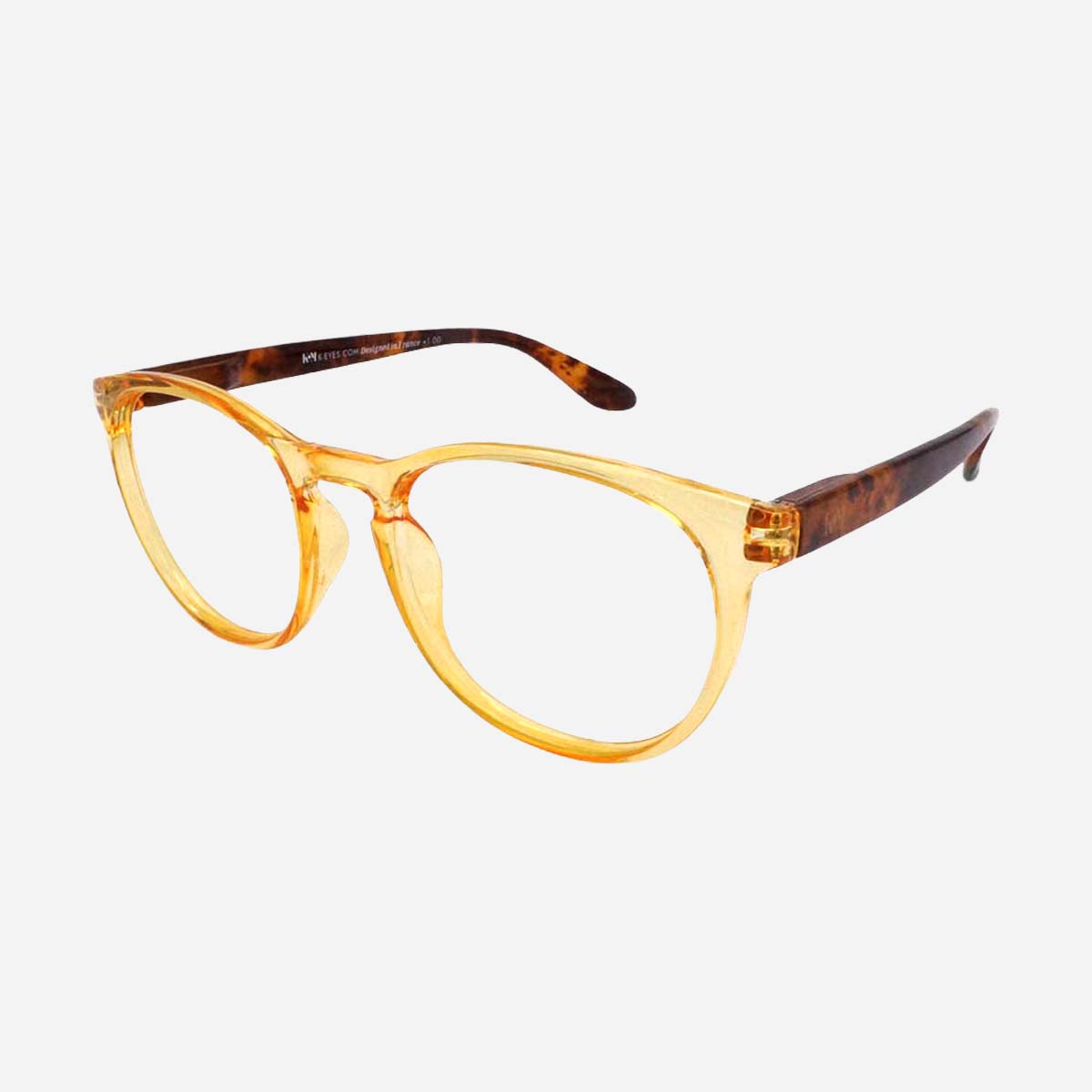 lunettes-de-lecture-monture-fine-modele-mixte-ecaille-jaune-K20