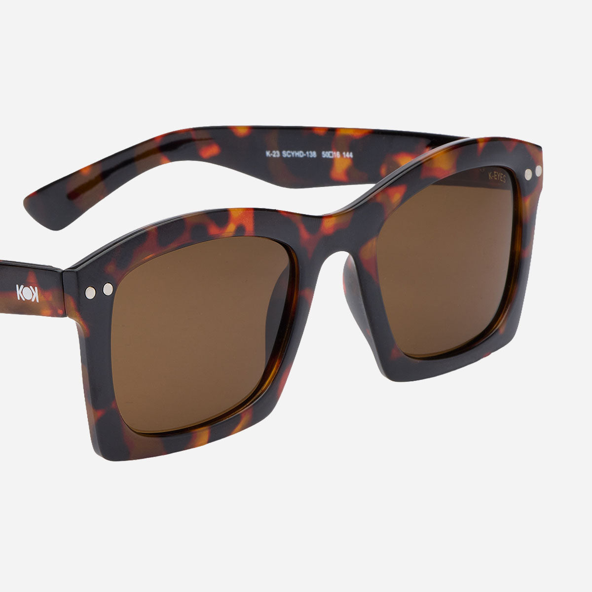 lunettes-de-soleil-polarisé-oversized-rectangulaire-écaille-sunglasses-polarized-rectangular-big-frame-unisex-tortoiseshell-k23-sp-turtle