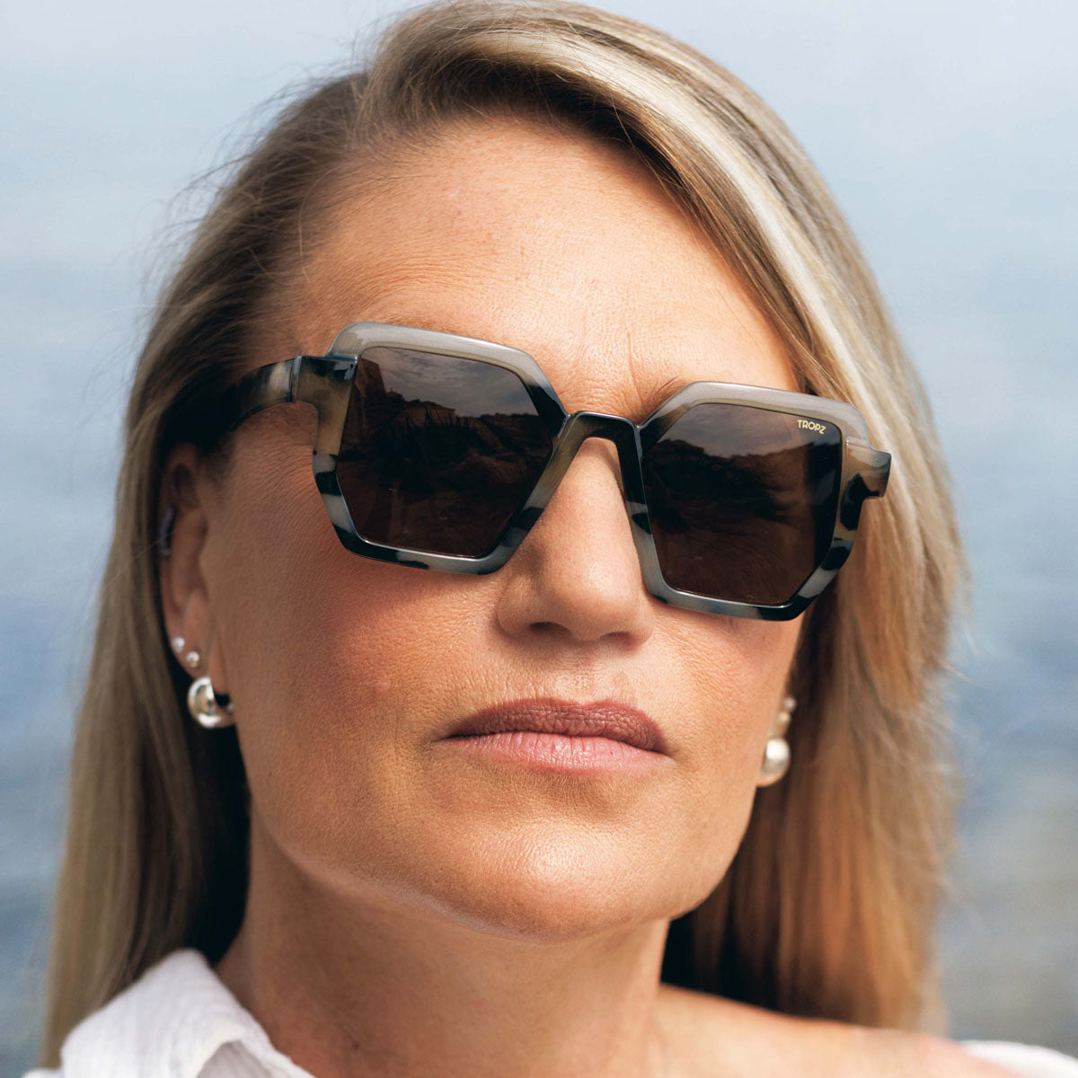 lunettes-de-soleil-protection-uv-originale-oversized-octogonale-écaille-beige-sunglasses-polarised-tortoiseshell-k42-cream