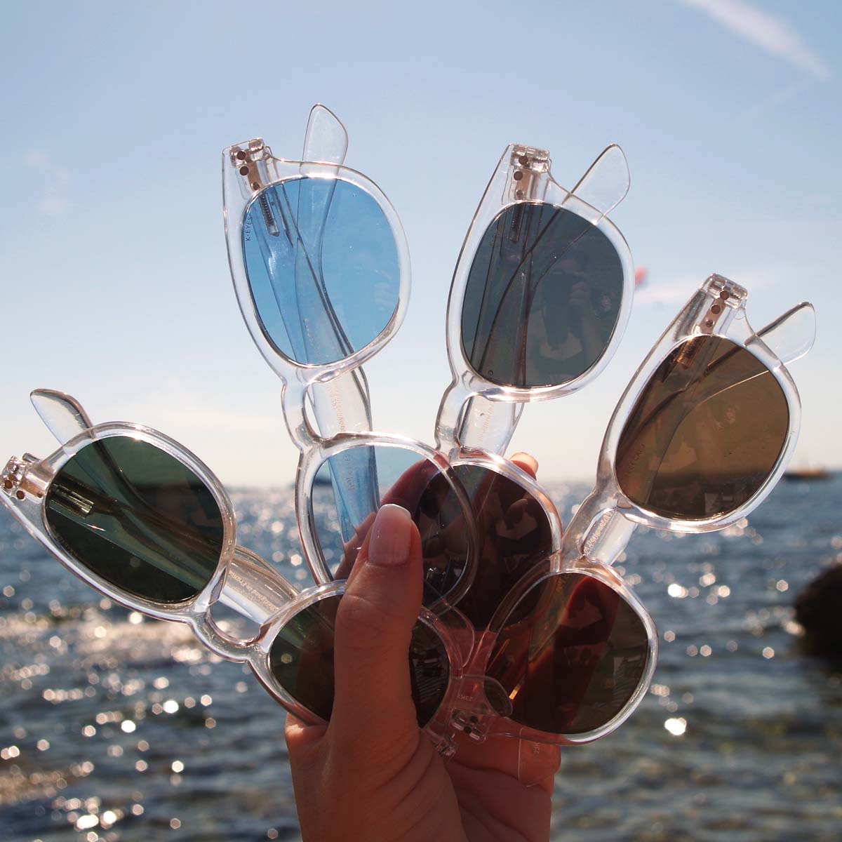 lunettes-de-soleil-protection-uv-polarisé-monture-épaisse-transparent-sunglasses-polarized-adults-teenagers-k10-sp-crystal-black-blu-green-brown