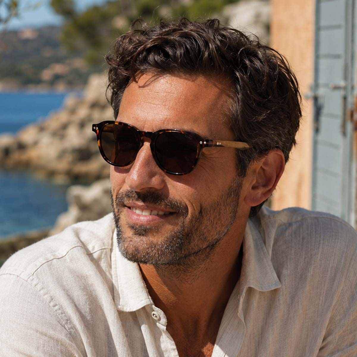 lunettes-de-soleil-homme-femme-carré-écaille-polarisé-sunglasses-men-women-square-tortoiseshell-k33-sp-turtle