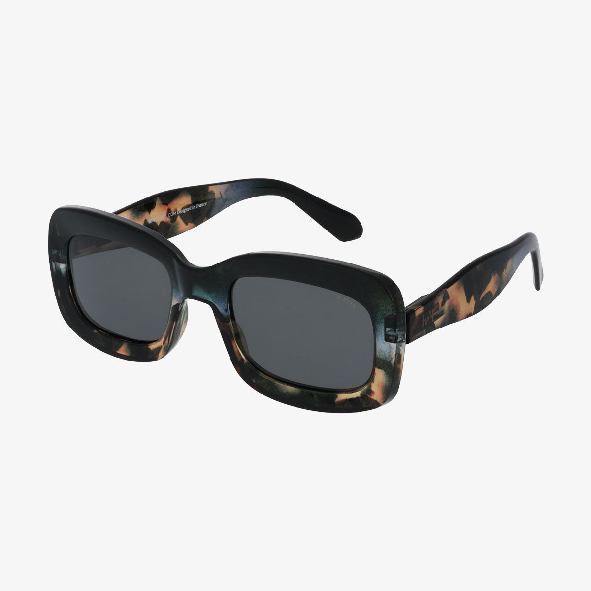 lunettes-de-soleil-original-polarisées-noir-écaille-rectangulaire-sunglasses-polarized-rectangular-black-tortoiseshell-K44-fauve