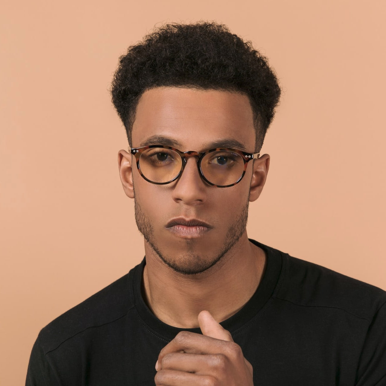 lunettes-filtre-protection-ecran-rond-mixte-adolescent-screen-transparent-glasses-blueblock-unisex-round-k3313-turtle