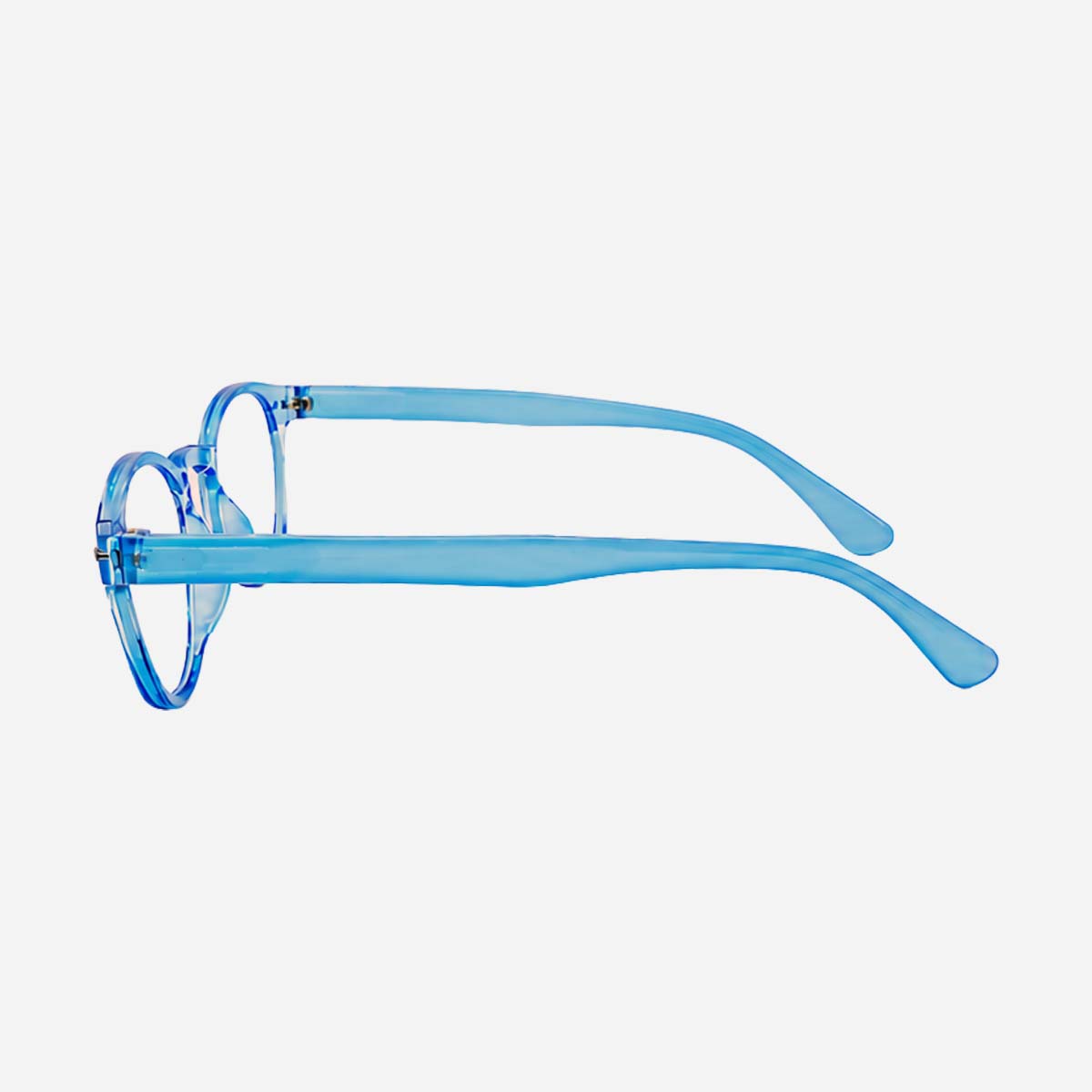Lunettes de lecture anti-lumière bleue bleu transparent, modèle unisexe pour homme et femme avec branches fines, idéal pour le travail sur écran.