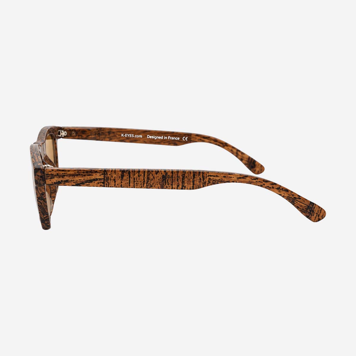 Lunettes de lecture solaires rectangulaires unisexes effet bois marron, avec verres teintés catégorie 2 pour homme et femme, idéales pour lire en extérieur.