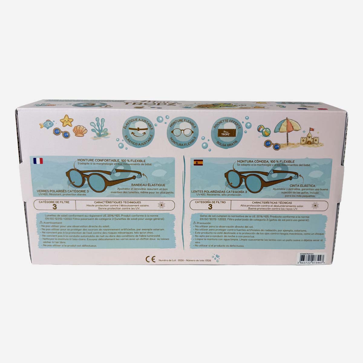 Kit-lunettes-de-soleil-bébé-enfants-polarisé-rose-jaune-vert-protection-sunglasses-baby-kids-polarized-pink-yellow-green