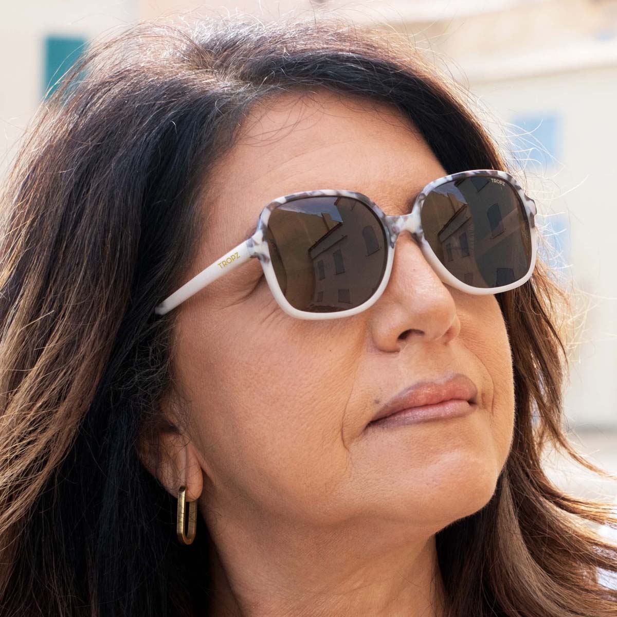 lunettes-de-soleil-original-polarisées-écaille-beige-oversized-monture-fine-rectangulaire-sunglasses-polarized-rectangular-tortoiseshell-thin-frame-K43-cream