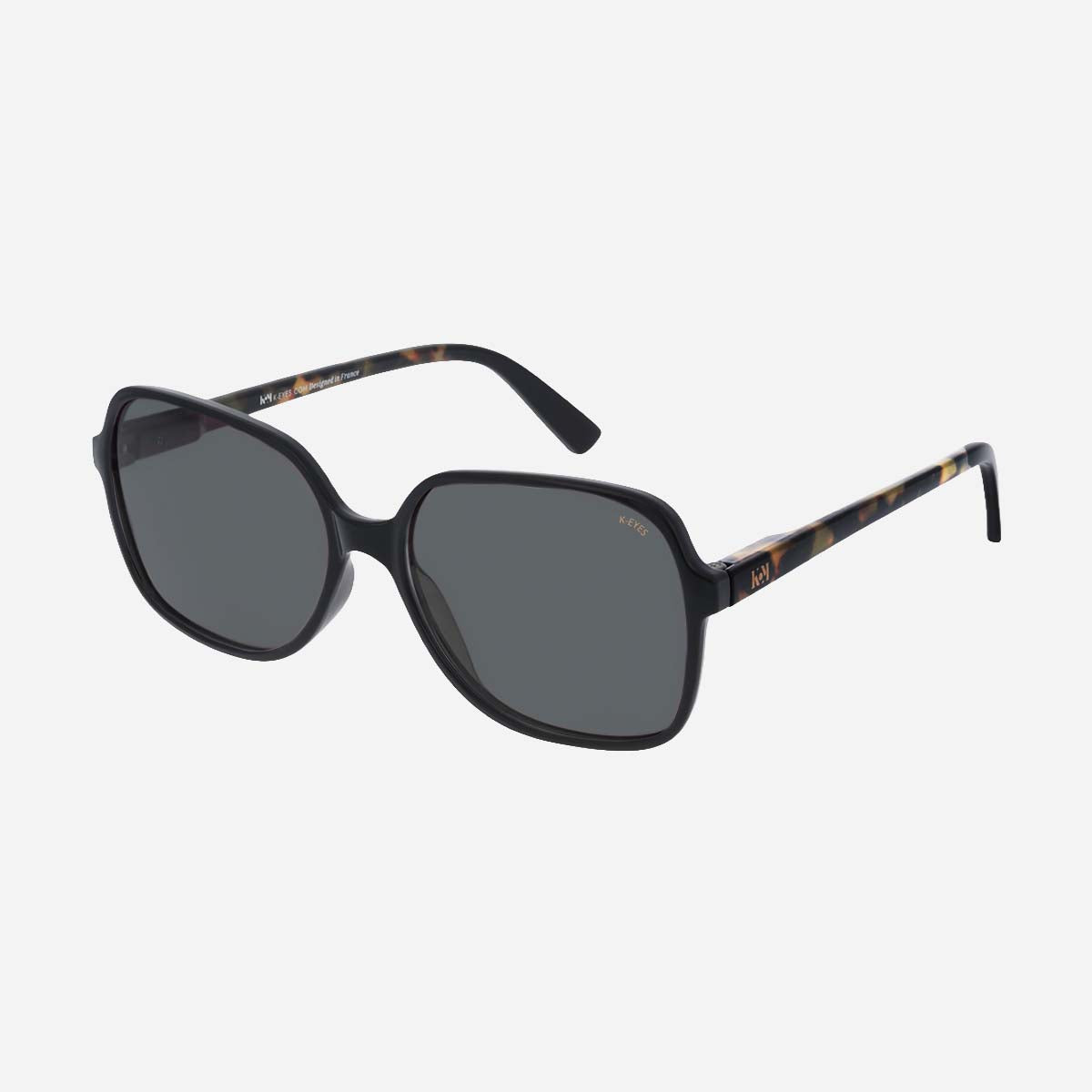 lunettes-de-soleil-original-polarisées-écaille-black-oversized-monture-fine-rectangulaire-sunglasses-polarized-rectangular-tortoiseshell-thin-frame-K43-fauve