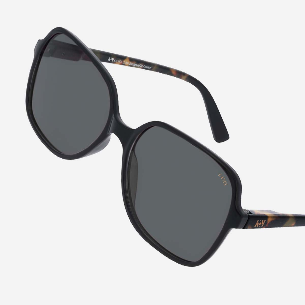 lunettes-de-soleil-original-polarisées-écaille-black-oversized-monture-fine-rectangulaire-sunglasses-polarized-rectangular-tortoiseshell-thin-frame-K43-fauve