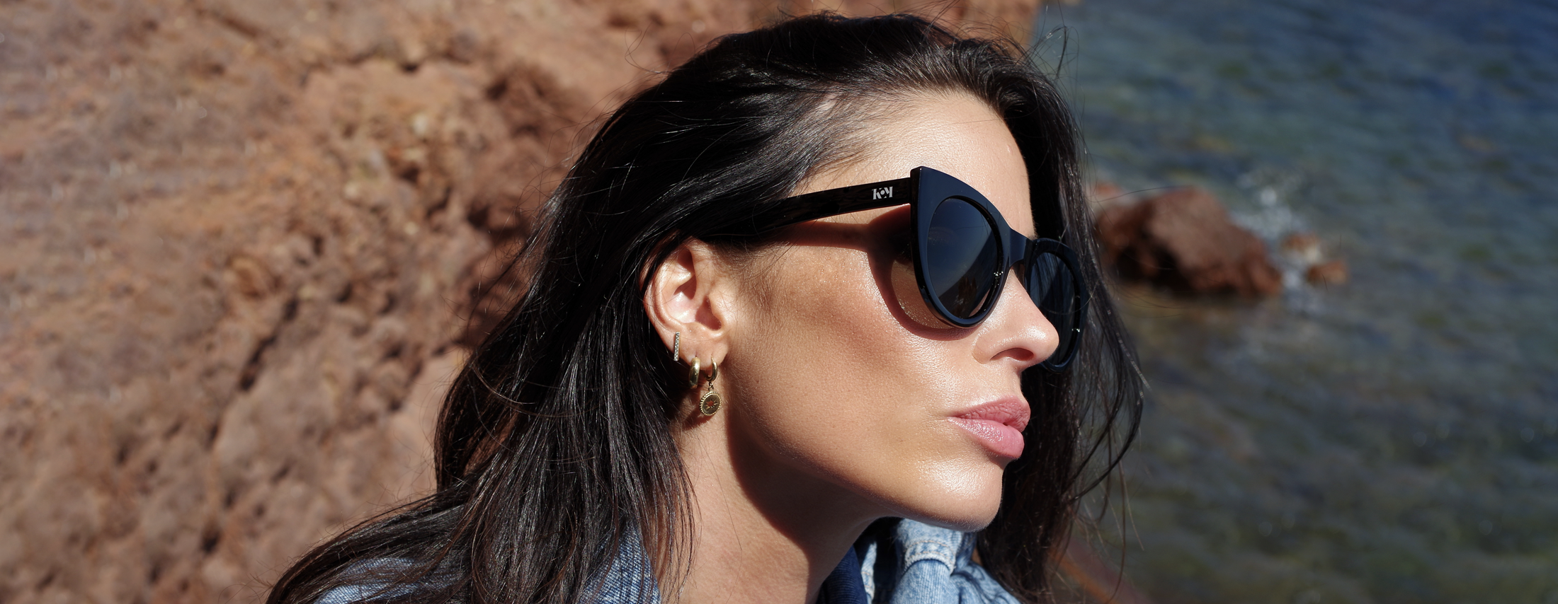 Lunettes de soleil femme papillon K38 SP BLACK