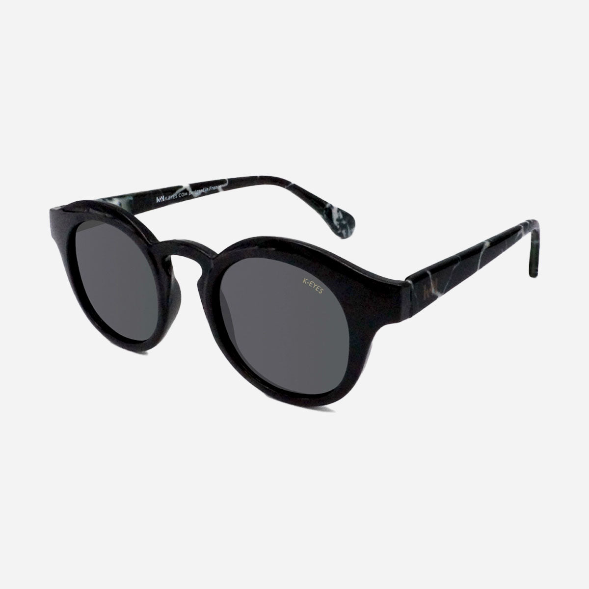 lunettes-de-soleil-polarisées-mixte-noir-originale-ronde-sunglasses-polarised-round-unisex-k37-sp-marble