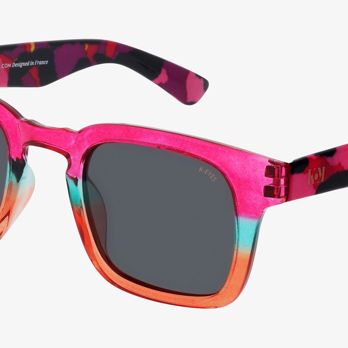 lunettes-de-soleil-polarisées-protection-uv-carré-rose-mixte-sunglasses-polarized-square-pink-unisex-K35-sp-leo-pink